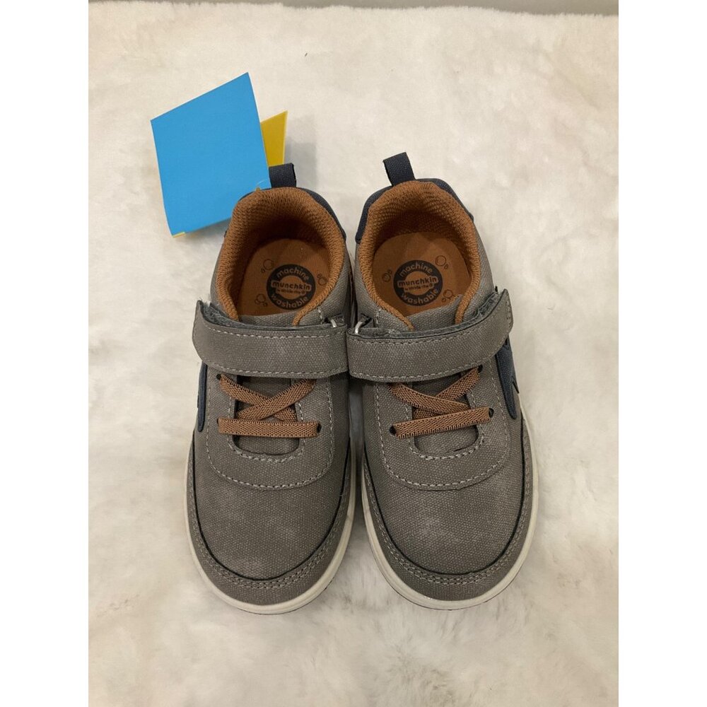 Munchkin by Stride Rite Boy's Maxwell Grey Sneakers 9M (Little Boy) New in Box - Picture 4 of 6